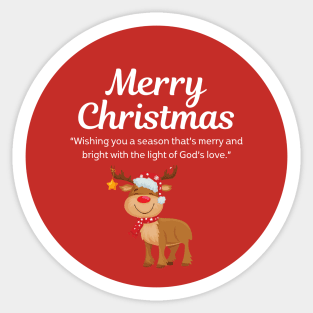 Merry Christmas Round Sticker 40 Sticker